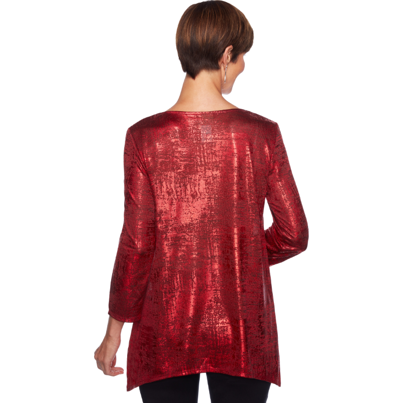 Blusa de manga larga roja Ruby Rd.