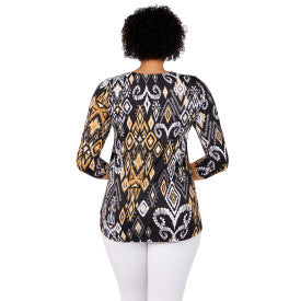 Blusa Negro Multi - Ruby Rd.