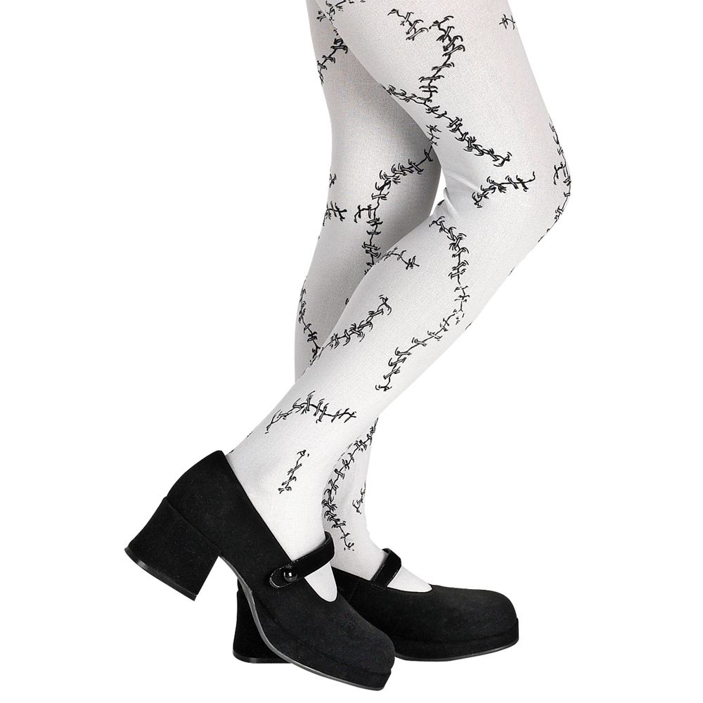 Panty Medias Blancas Cosidas