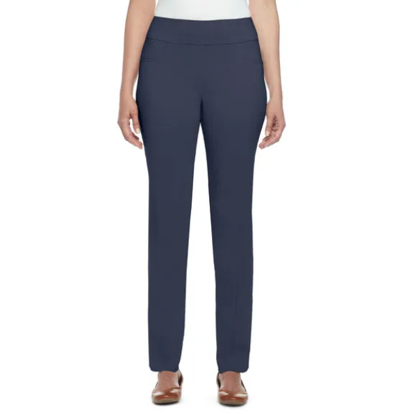 Pantalón Plus Millennium Navy Ruby Rd X con elástico y corte proporcionado
