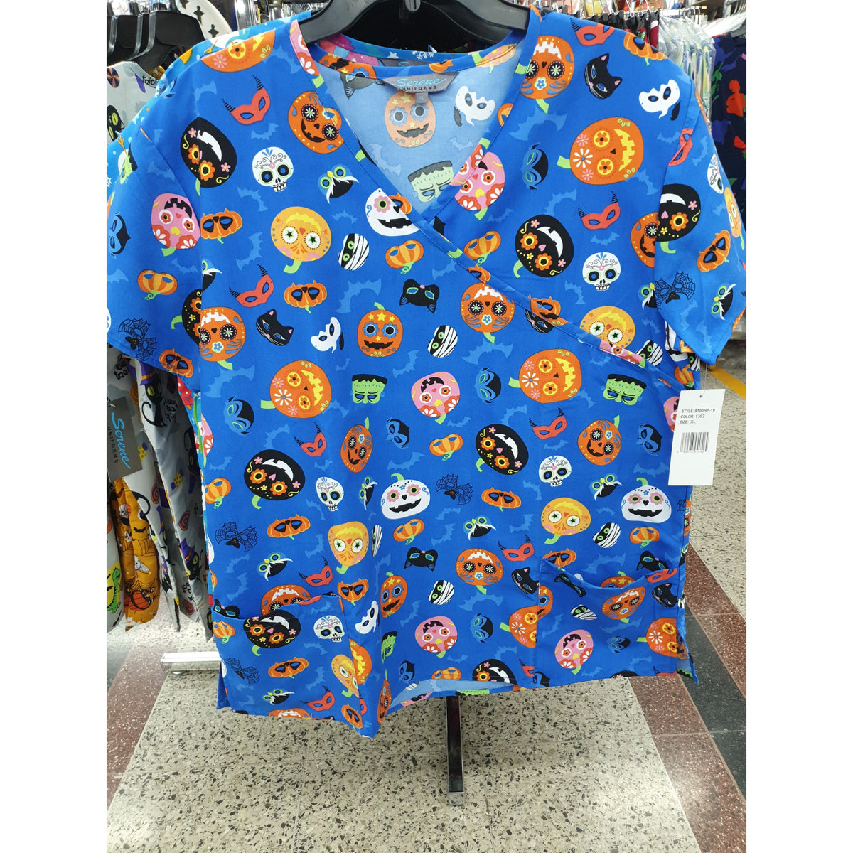 UNIFORME DE HALLOWEEN AZUL ELÉCTRICO