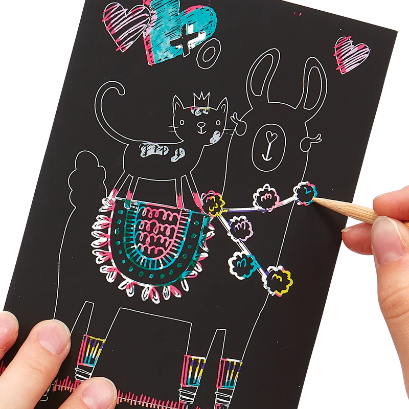 Mini kits de arte para rascar y garabatear