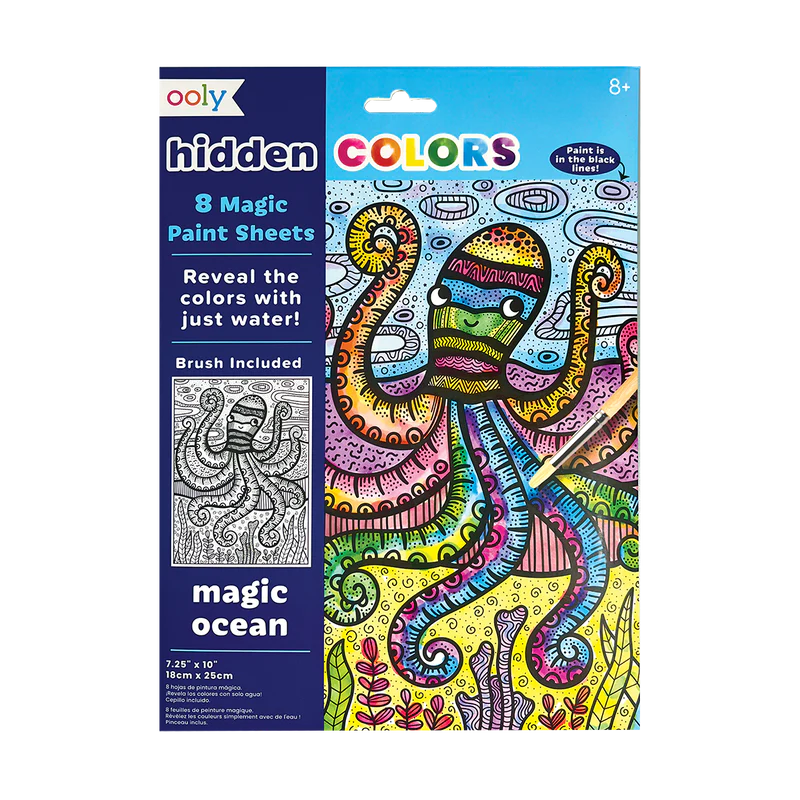 Láminas de pintura mágica Colores ocultos - Océano mágico