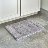 Alfombra de baño gris 53 x 43 cm