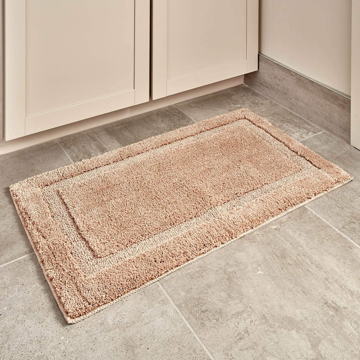 Alfombra de baño Beige 34" x 21"