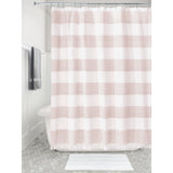 Alfombra rallada blanca  para baño 34" X 21"