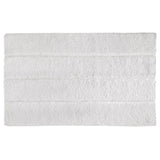 Alfombra rallada blanca  para baño 34" X 21"