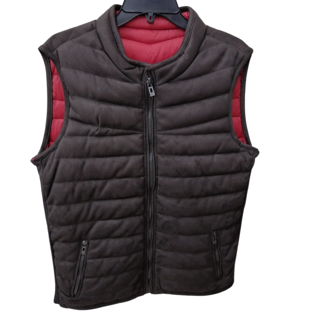 Chaqueta sin mangas marrón/rojo