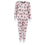 Pijama de forro polar con antifaz rosa