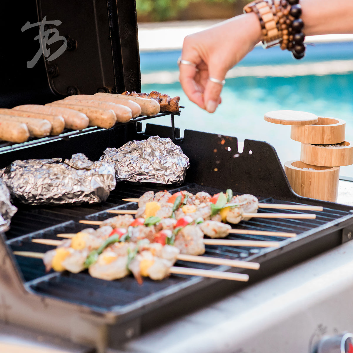 Juego de 50 brochetas planas reutilizables