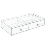 2 Drawers  Wide  Clear