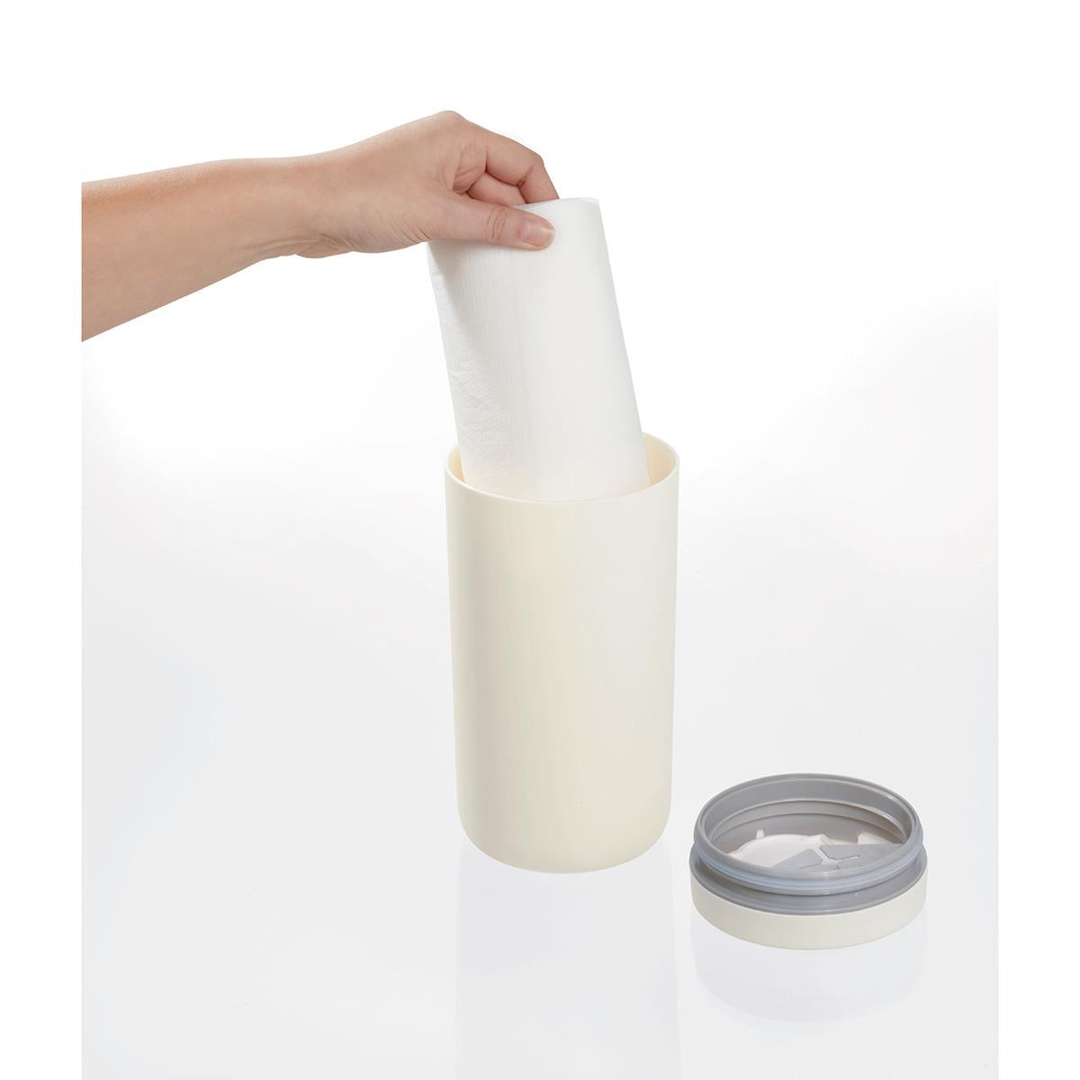 Dispensador de toallitas de coco y acentos grises