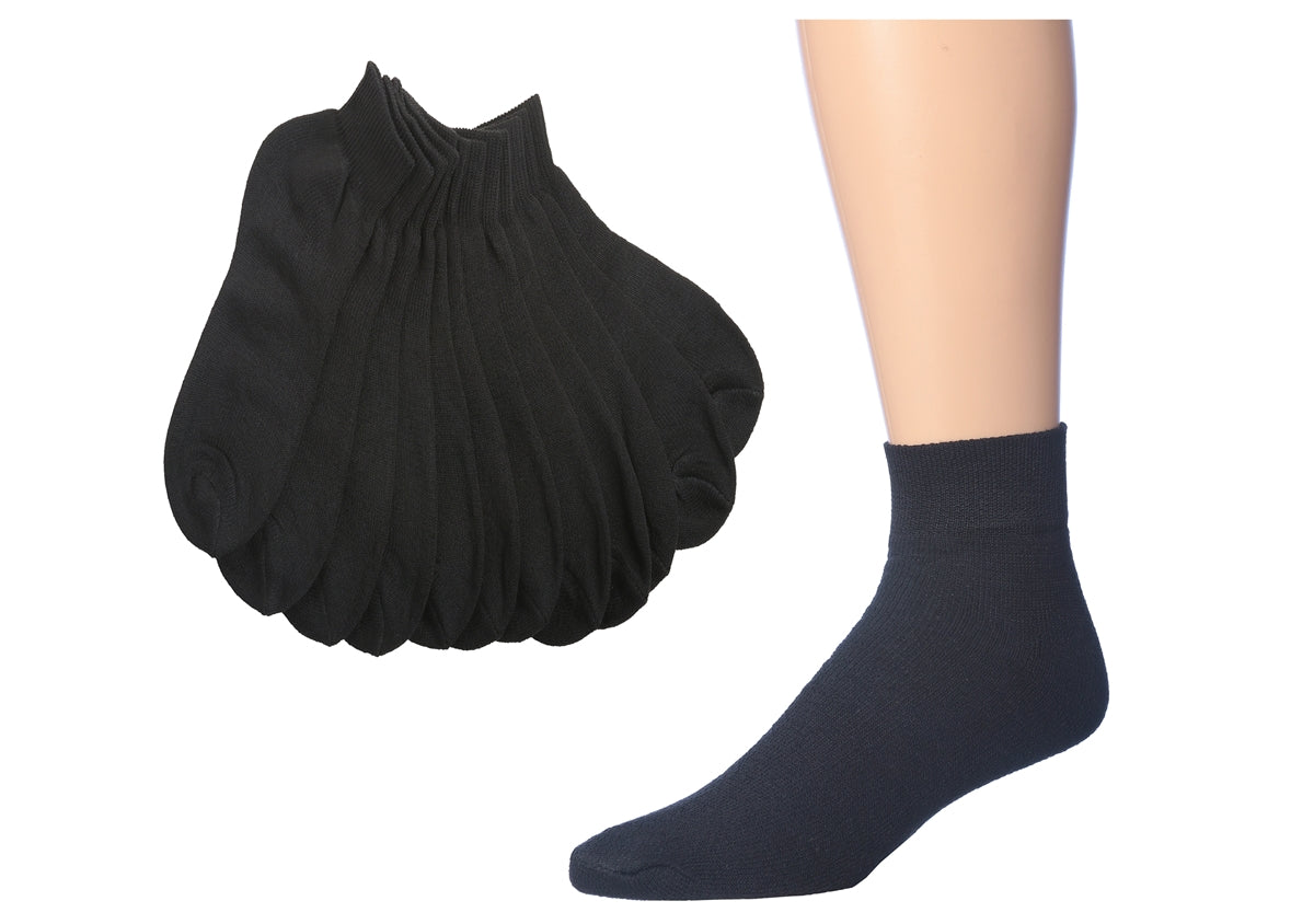 Calcetines tobilleros negros para hombre, paquete de 6 pares