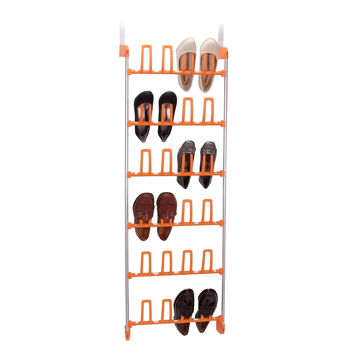 Organizador de zapatos para colgar en la puerta color naranja