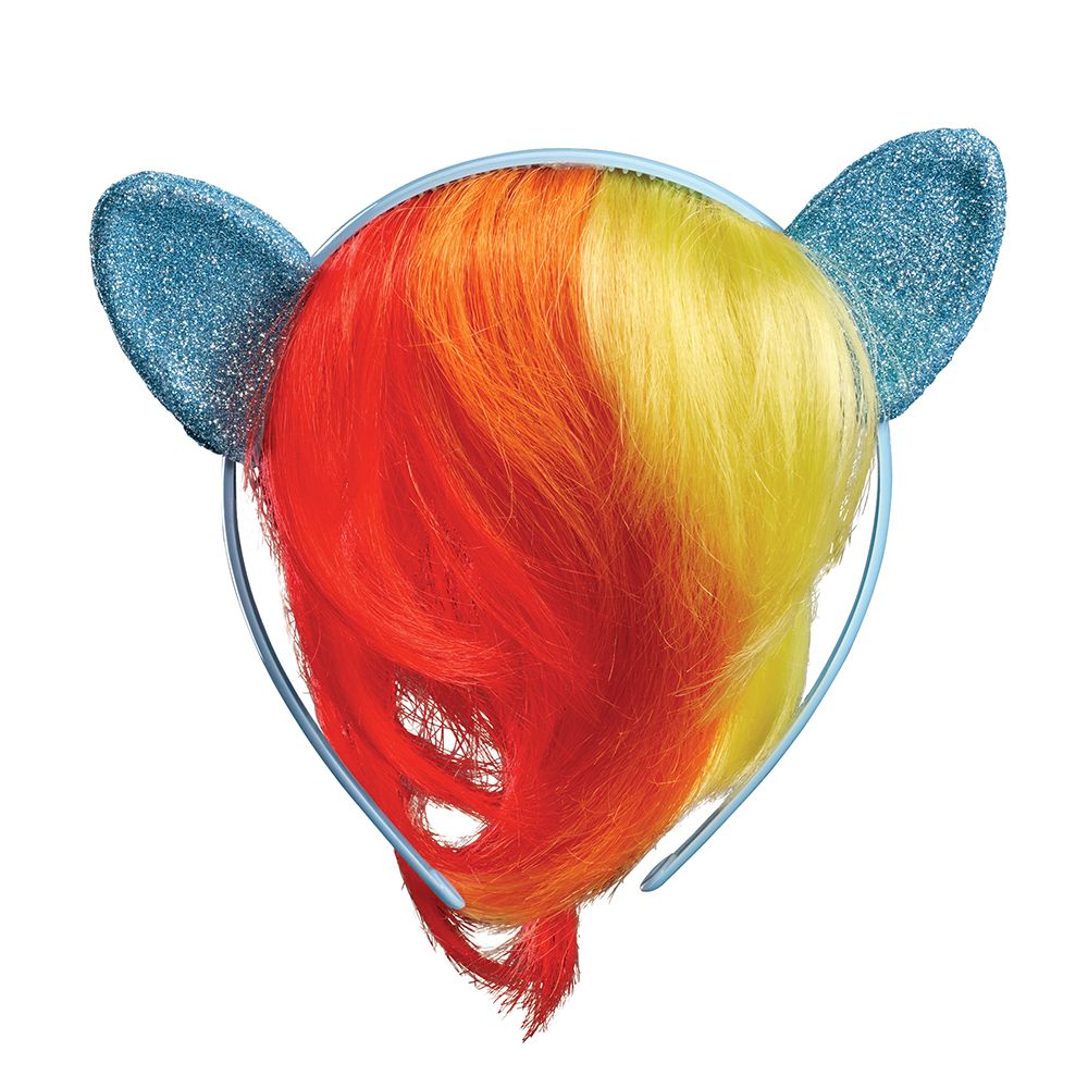 Diadema infantil Rainbow Dash con pelo