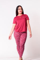 Pijama Set Sueña Dulce Rojo