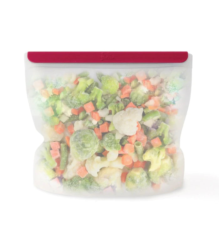 Bolsa de silicona reutilizable Clip & Seal para almacenamiento de alimentos