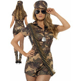 Disfraz sexy de chica militar camuflado