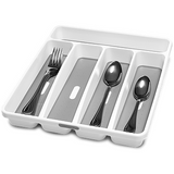 Bandeja pequeña para cubiertos, blanca