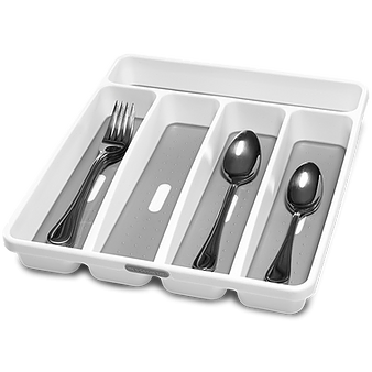 Bandeja pequeña para cubiertos, blanca