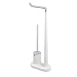 Bowl brush with toilet paper holder