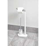 Bowl brush with toilet paper holder