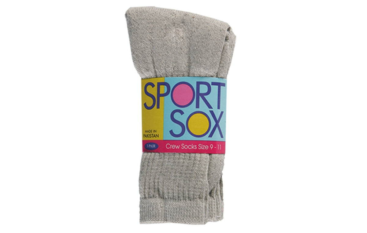 Calcetines de algodón deportivos grises para mujer, paquete de 3 pares