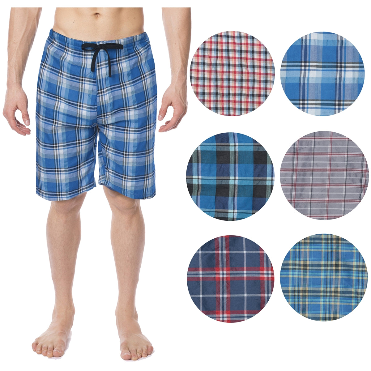 Short de descanso de hombre azul multicolor