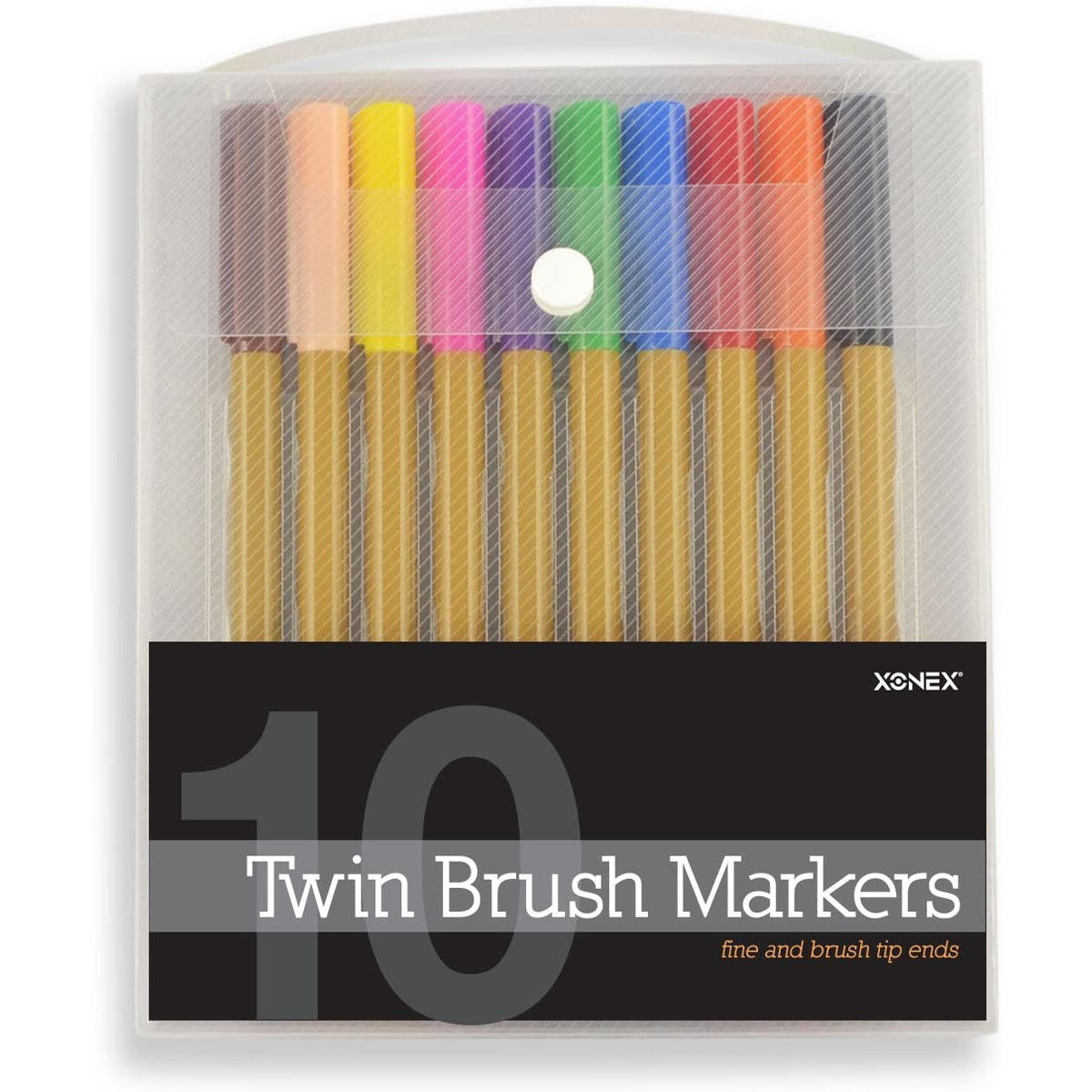 10 Twin brush Markers