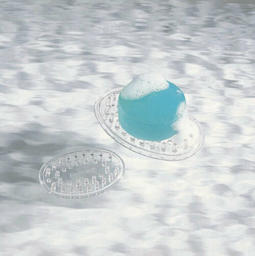 Pequeño protector de jabón transparente, juego de 2