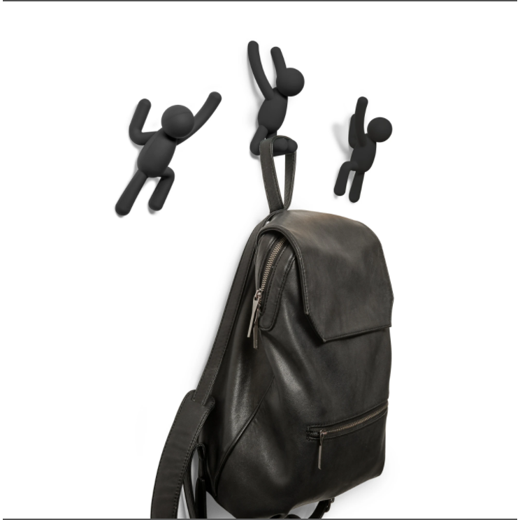 JUEGO DE GANCHOS BUDDY 3 NEGRO