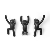 JUEGO DE GANCHOS BUDDY 3 NEGRO