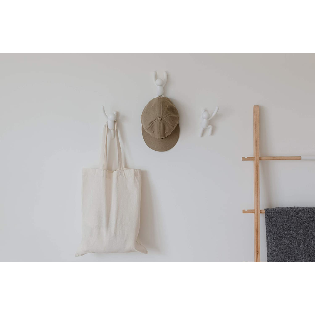 BUDDY HOOK Set of 3 White