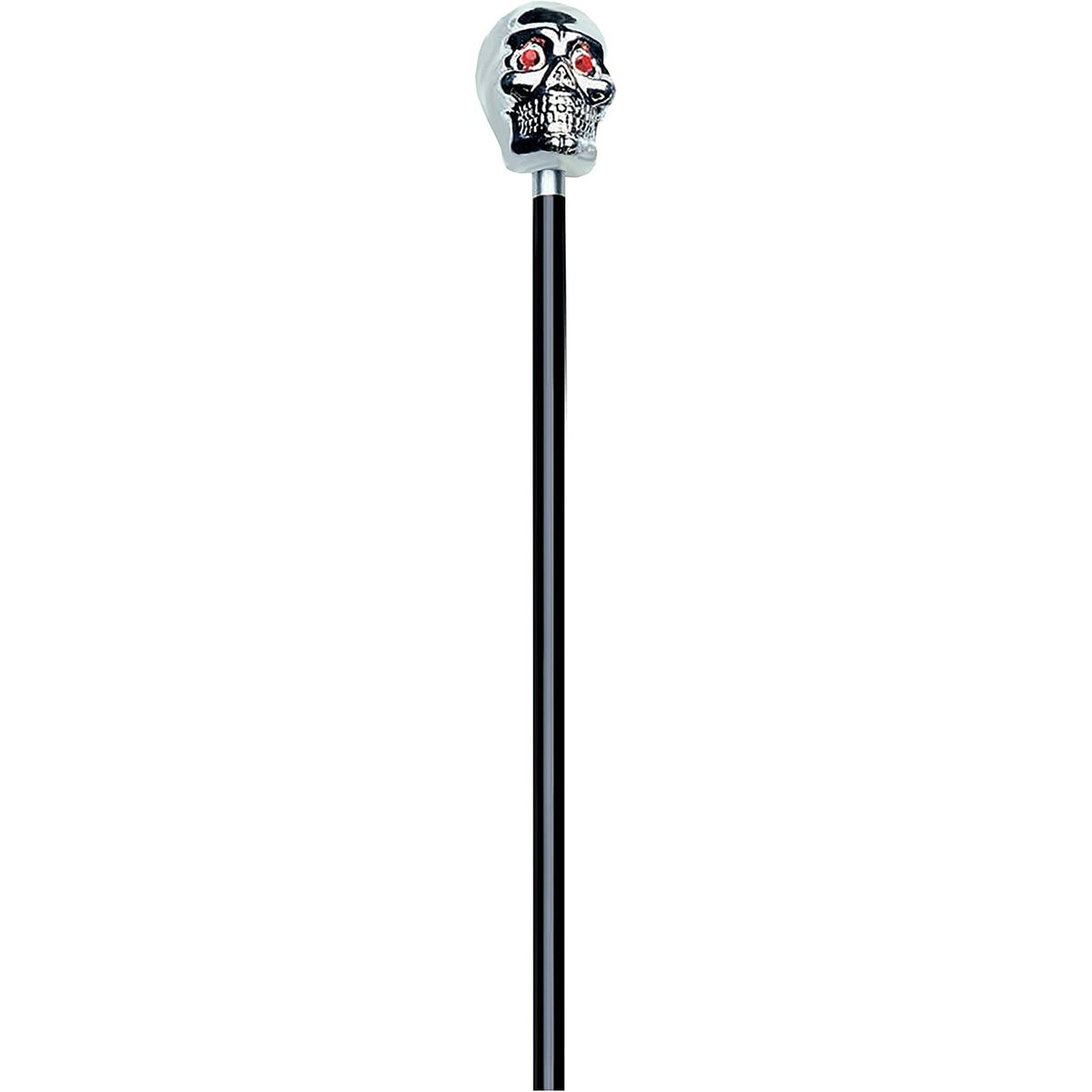 Bastón de calavera de plata