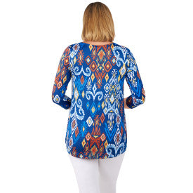 Blusa Estampado Puff Ikat - Ruby Rd.