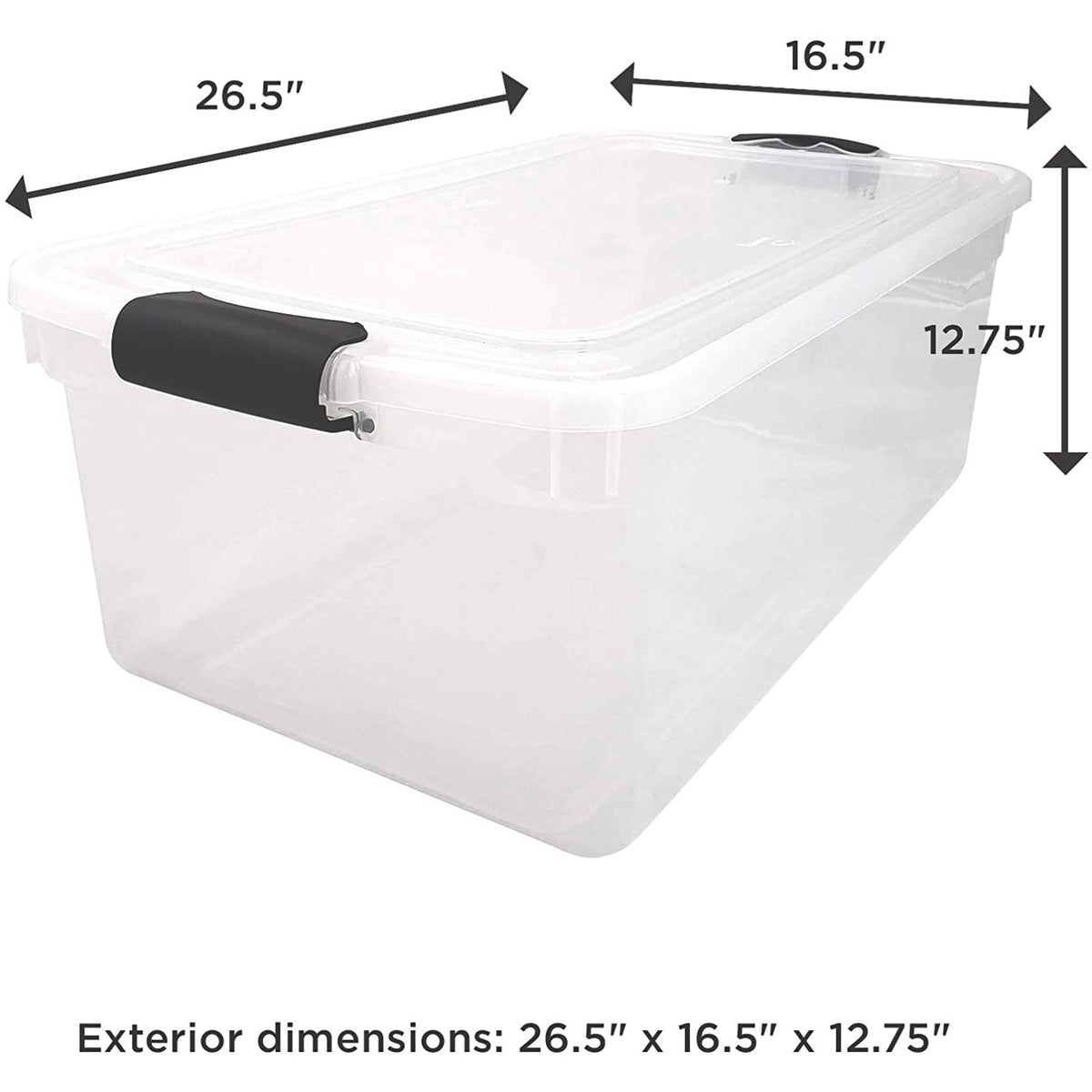 Contenedor transparente de 66 cuartos