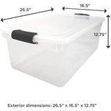 Contenedor transparente de 66 cuartos