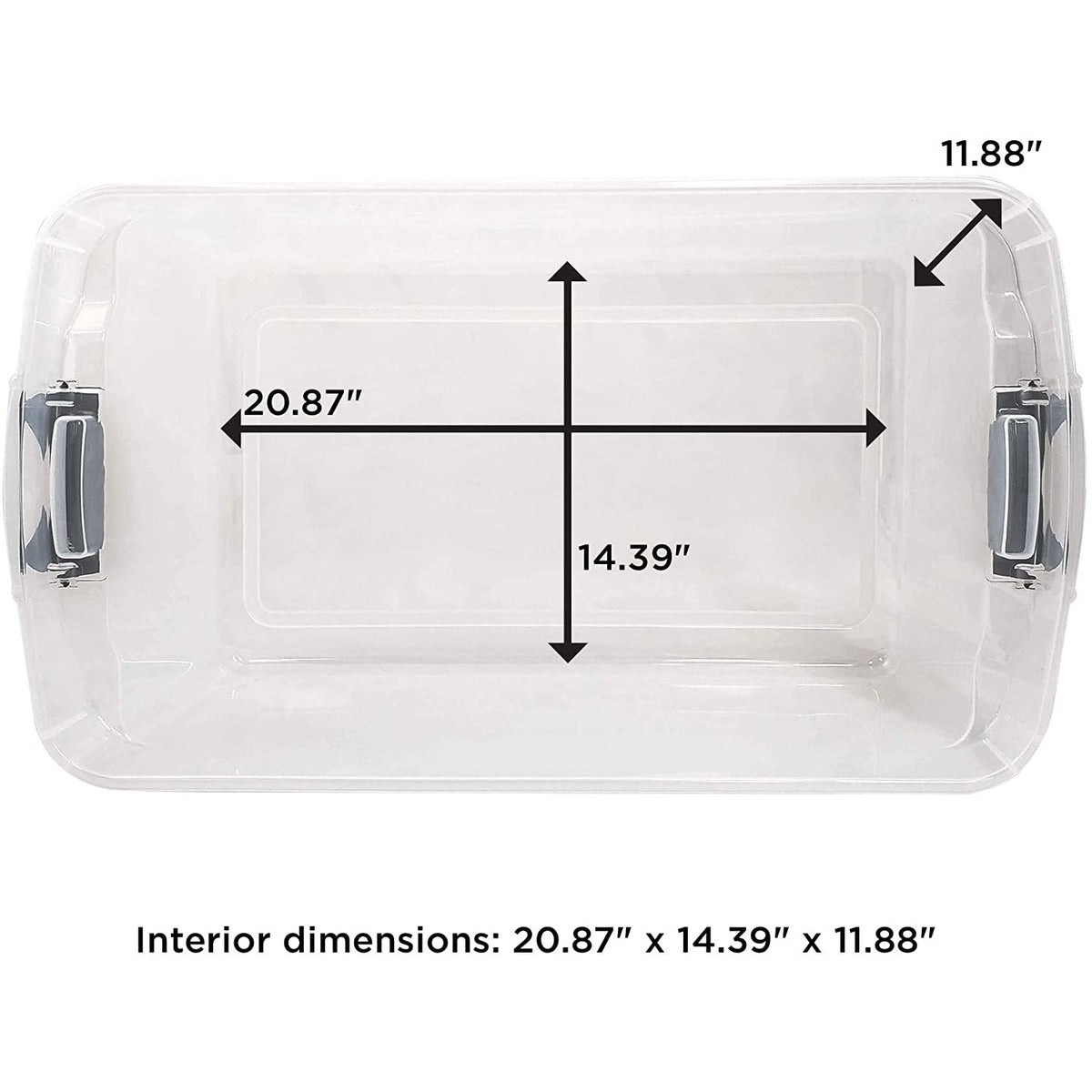 Contenedor transparente de 66 cuartos