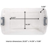Contenedor transparente de 66 cuartos