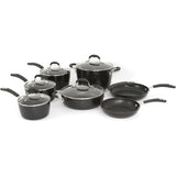Juego de batería de cocina de aluminio forjado de 12 piezas