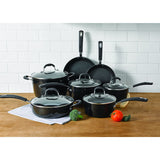 Juego de batería de cocina de aluminio forjado de 12 piezas