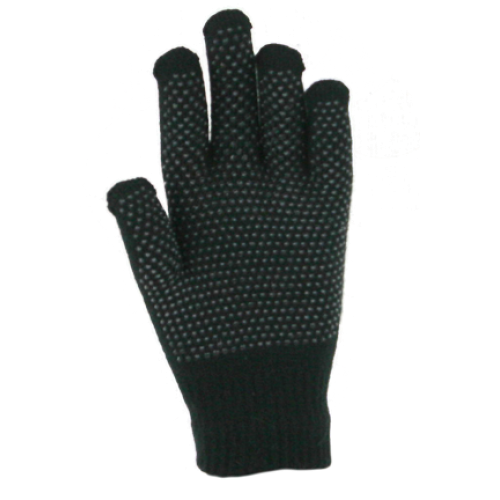 Guantes elásticos de acrílico con agarre negros