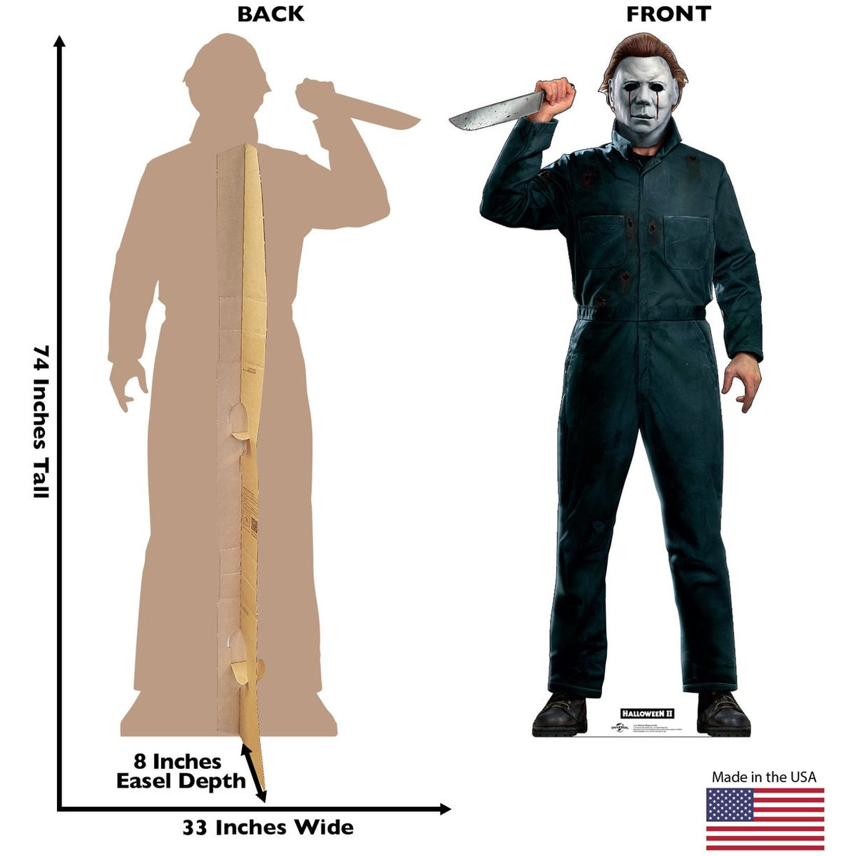 Soporte de cartón de Halloween de Michael Myers