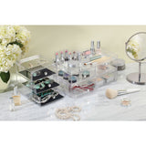 Jewelry Box Organizer with 3 Drawers 6.4" x 7" x 7"