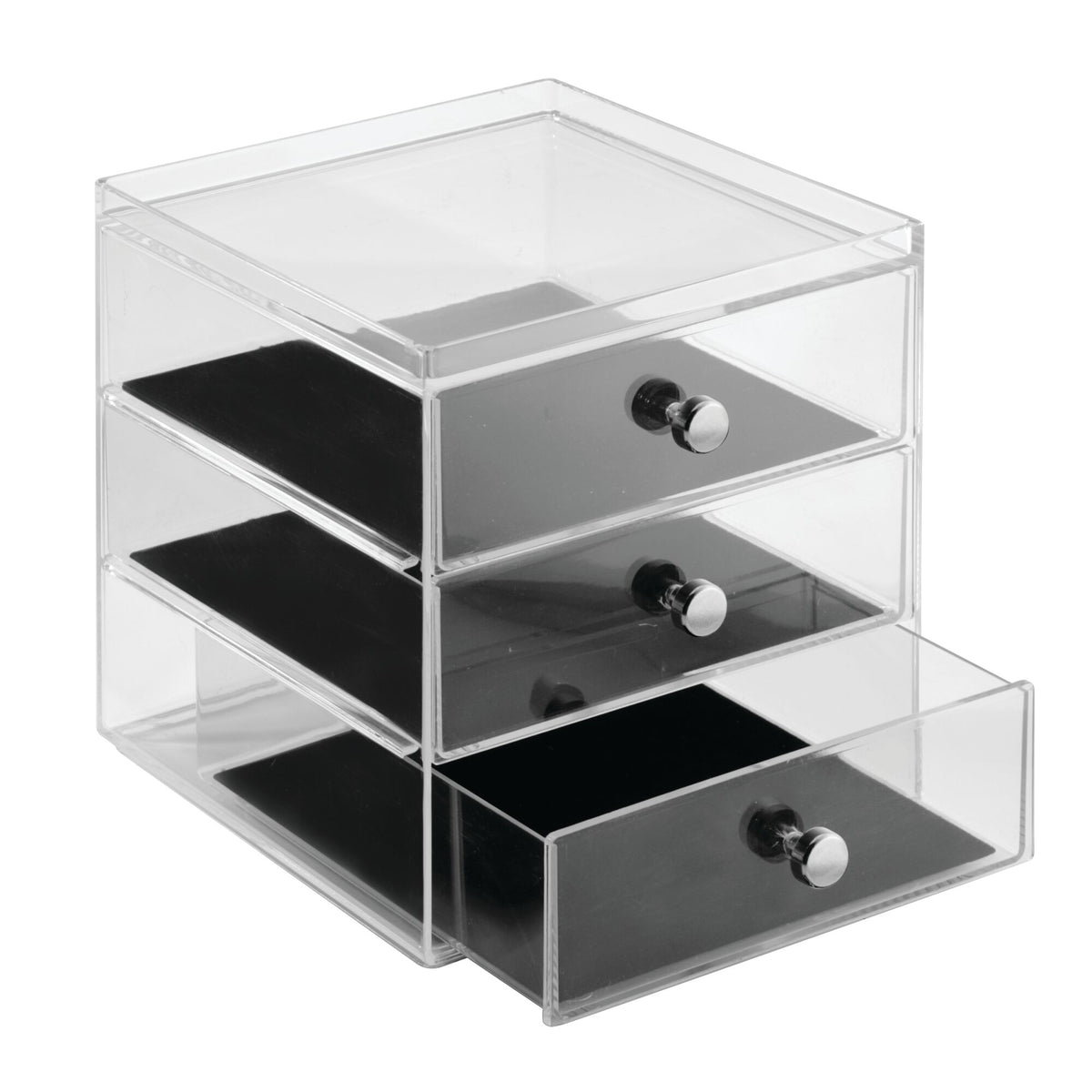 Jewelry Box Organizer with 3 Drawers 6.4" x 7" x 7"
