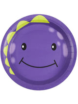 Vajilla de Halloween, Platos de Papel de Monstruos, Morado x8