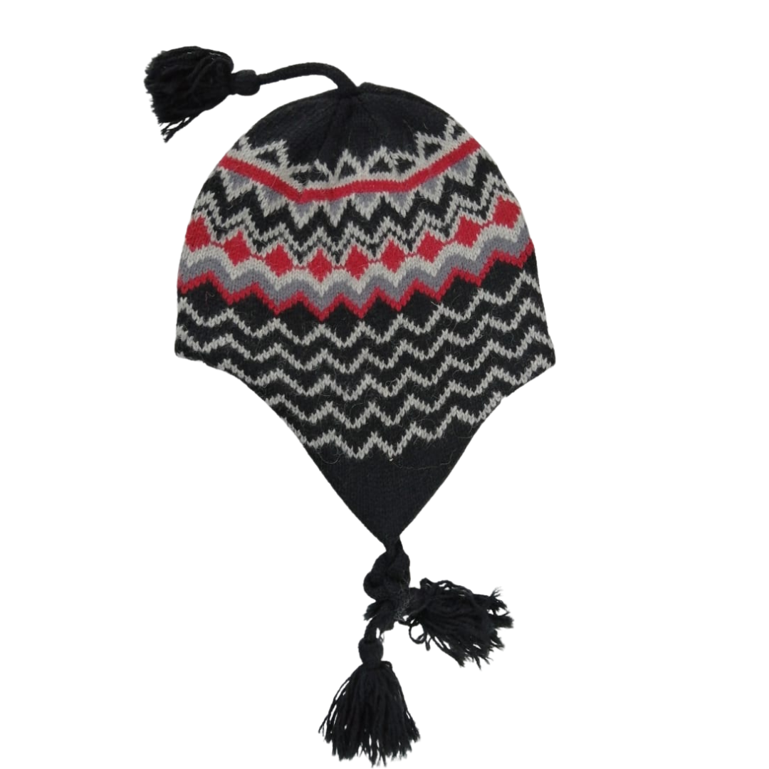 Gorro de Invierno Negro Multicolor