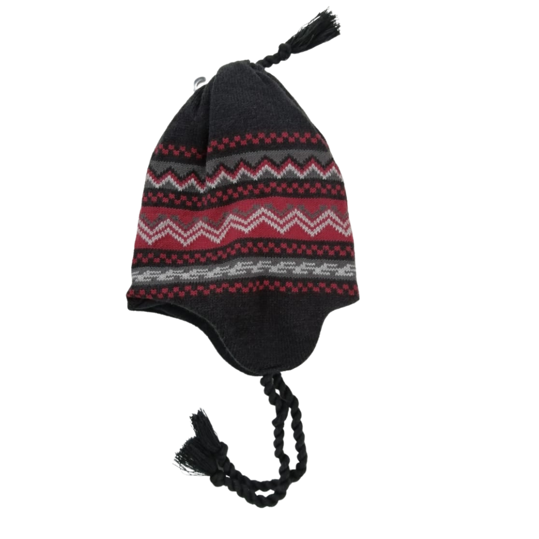 Multicolor Black Wool Hat