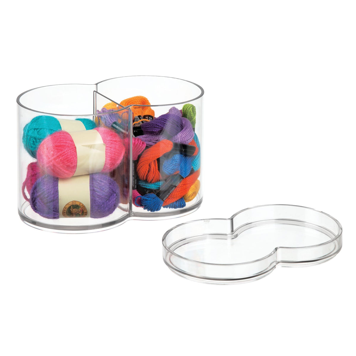 Bote doble apilable de 7.7" x 5" x 4.9"