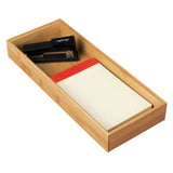 Organizador de cajones de bambú 6" x 15" x 2"